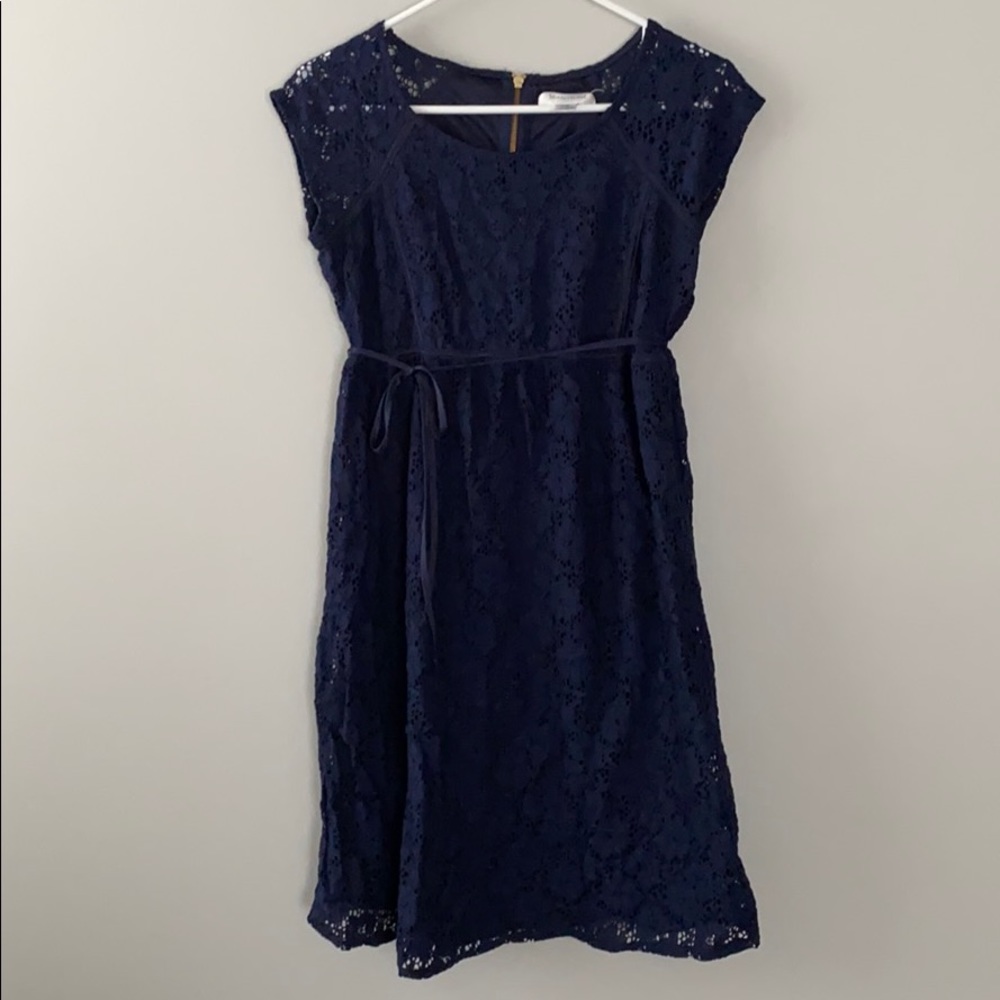 Navy blue maternity dress